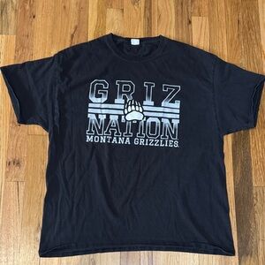 Hanes Black Montana Grizzlies 'Griz Nation' Graphic Tee